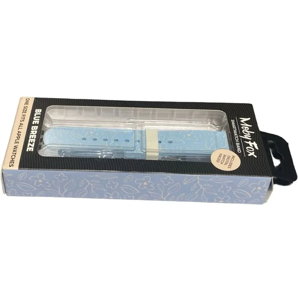 Blue Breeze Floral Smartwatch Band - Light Blue